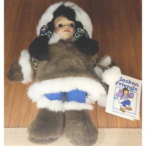 Alaskan Friends Genuine Native Style Girl Doll Plush Stuffed Toy 9.5" NWT